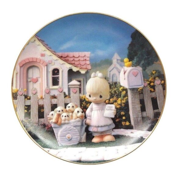 1993 Precious Moments Collectible Plate God Loveth A Cheerful Giver No Box Gift - Picture 1 of 2